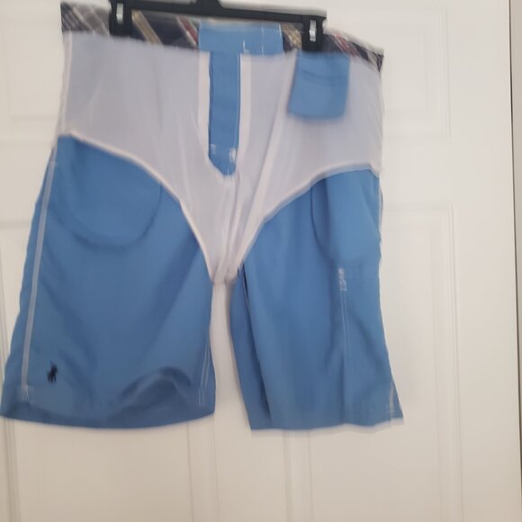 Polo Ralph Lauren Men's Swim Trunks Board Shorts Mesh Lined Blue Size Large - Picture 8 of 9